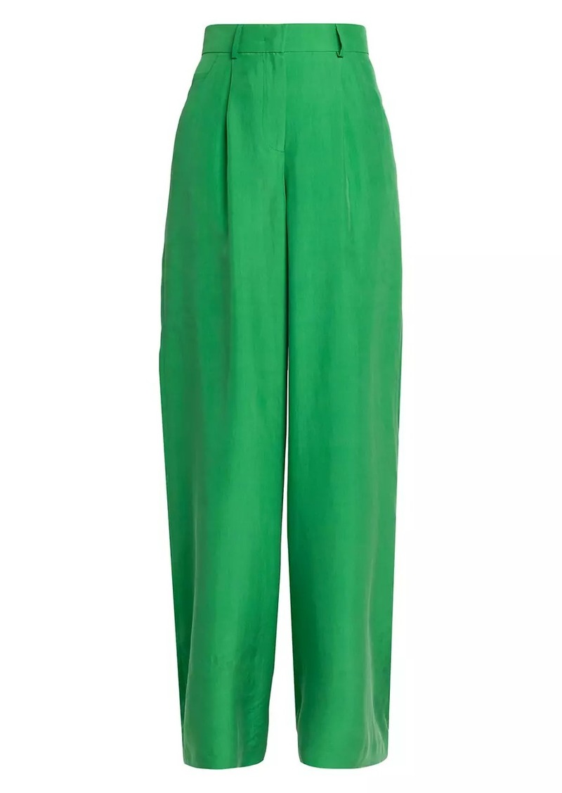 Armani Silk High-Rise Trousers