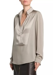 Armani Silk Paneled Blouse