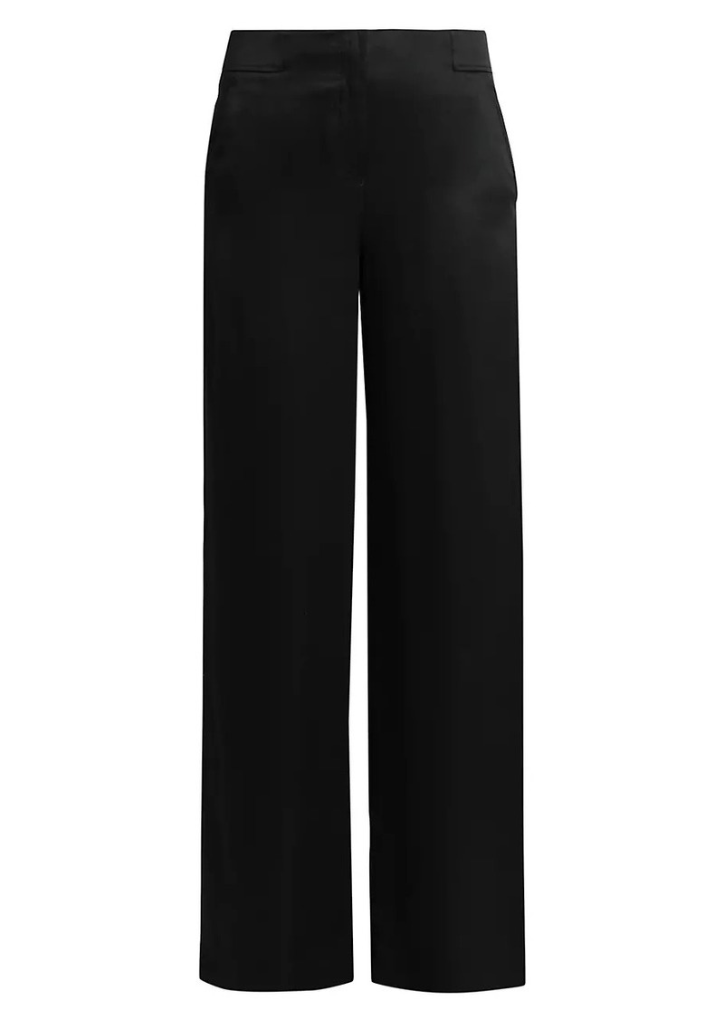 Armani Silk Straight-Leg Pants