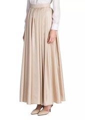 Armani Silk Twill Pleated Maxi Skirt
