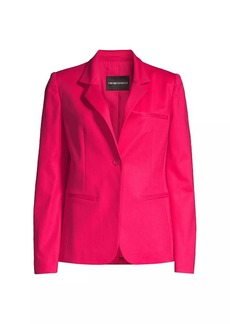 Armani Single-Breasted Cotton-Blend Jacket
