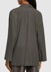 Armani Single Breasted Suede Caban Jacket