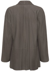 Armani Single Breasted Suede Caban Jacket