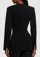 Armani Single Breasted Viscose Blend Blazer