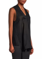 Armani Sleeveless Linen Blouse