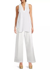 Armani Sleeveless Linen Blouse