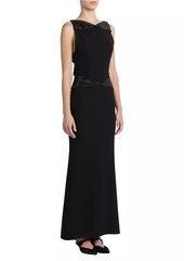 Armani Sleeveless Silk Cut-Out Gown