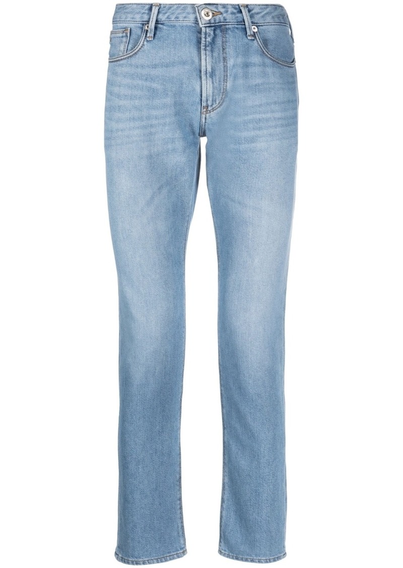 Armani slim-fit faded jeans