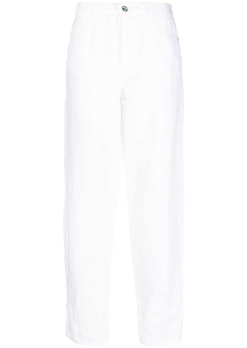 Armani straight-leg linen trousers