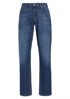 Armani Stretch-Denim Straight-Leg Jeans