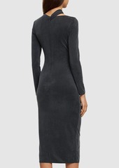 Armani Stretch Jersey Long Sleeve Midi Dress