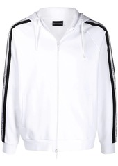 Armani stripe detail hoodie