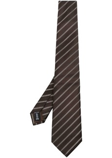 Armani stripe silk-cotton tie