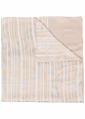 Armani striped modal-blend scarf