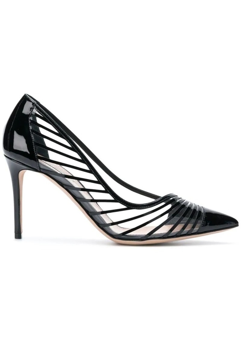 Armani striped pointed pumps