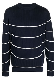 Armani striped ribbed-knit jumper