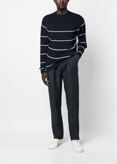 Armani striped ribbed-knit jumper