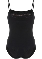 Armani studded-logo fitted bodysuit