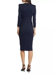 Armani Tab-Front Jersey Sheath Dress