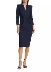 Armani Tab-Front Jersey Sheath Dress