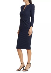 Armani Tab-Front Jersey Sheath Dress