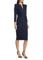 Armani Tab-Front Jersey Sheath Dress