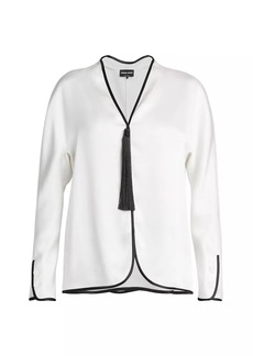 Armani Tassel-Embellished Silk Jacket