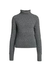 Armani Textured Mock Turtleneck Sweater