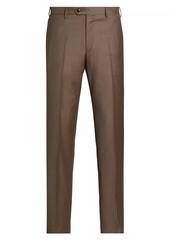 Armani Textured Solid Wool Trousers