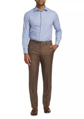 Armani Textured Solid Wool Trousers