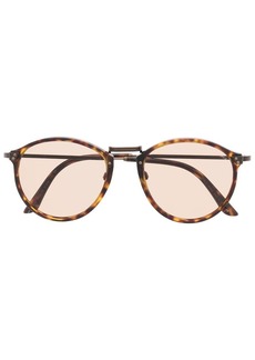 Armani tortoiseshell round-frame sunglasses