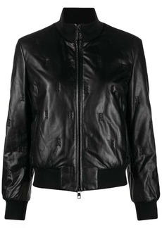 Armani Travel Essential leather bomber jacket