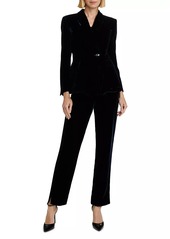 Armani Velvet Straight-Leg Pants