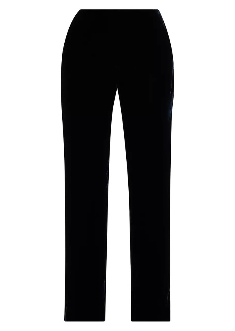 Armani Velvet Straight-Leg Pants