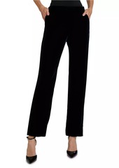 Armani Velvet Straight-Leg Pants