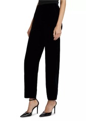 Armani Velvet Straight-Leg Pants