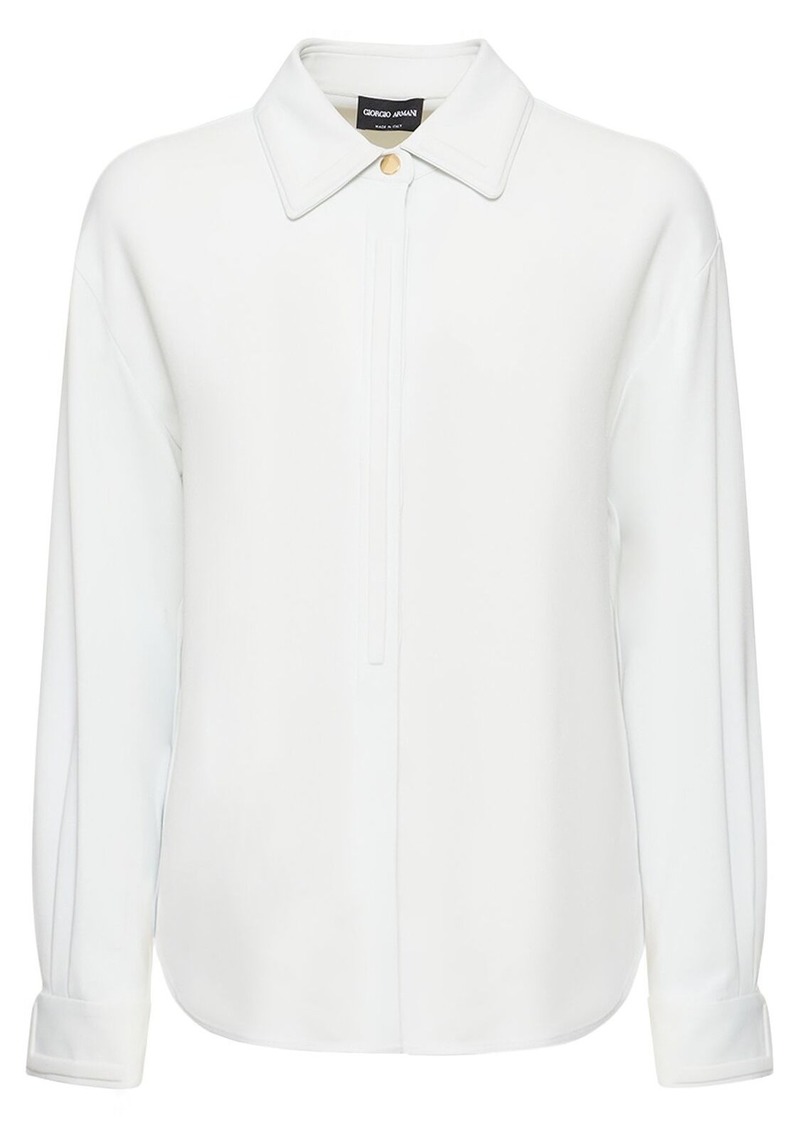 Armani Viscose Cady Shirt W/pointed Collar