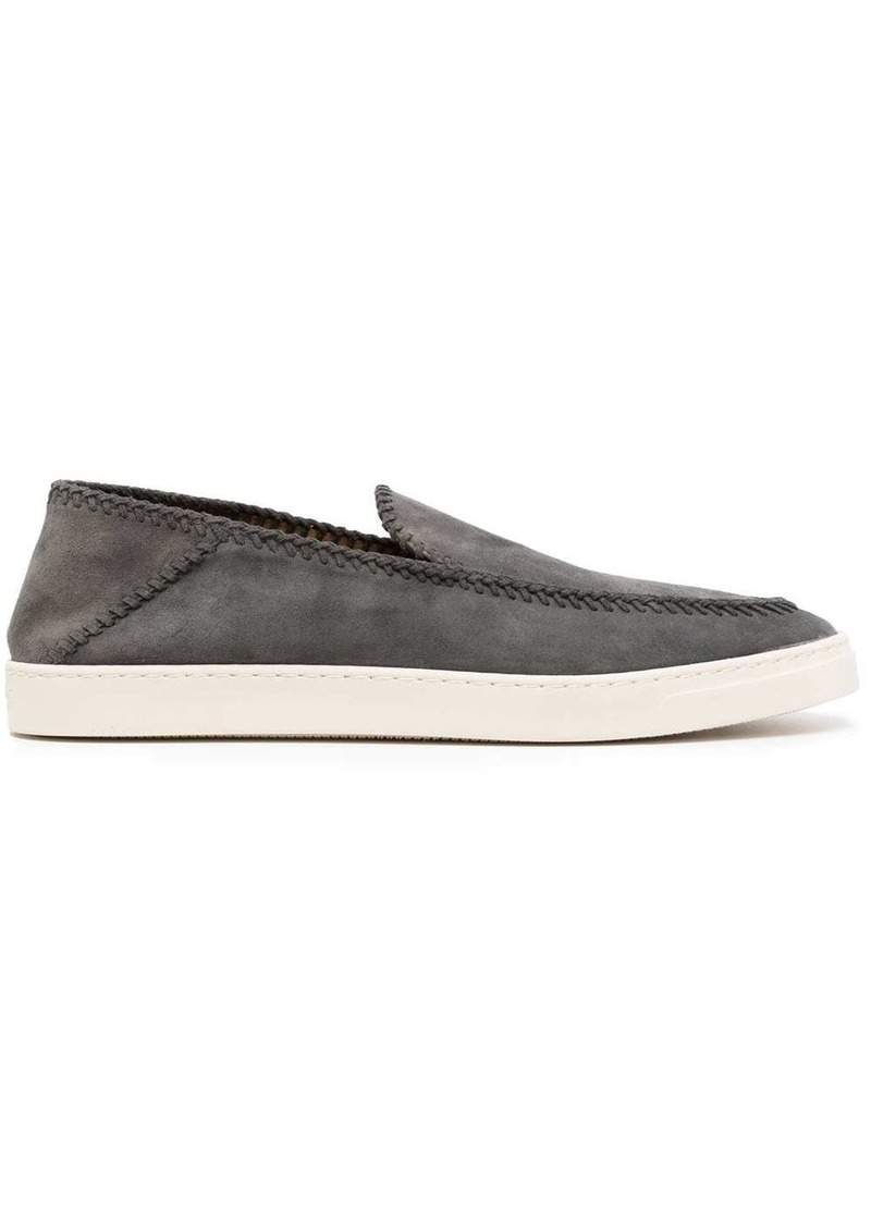 Armani whipstitch-trim detail sneakers