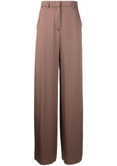 Armani wide-leg high-waisted silk trousers