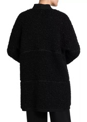 Armani Wool-Blend Textured Longline Cardigan