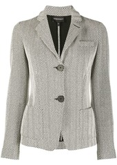 Armani zigzag patterned notched lapel blazer