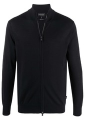 Armani zip-up knitted jumper