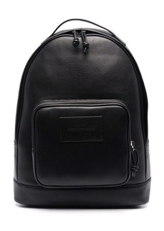 Armani zip-up leather backpack