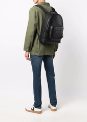 Armani zip-up leather backpack