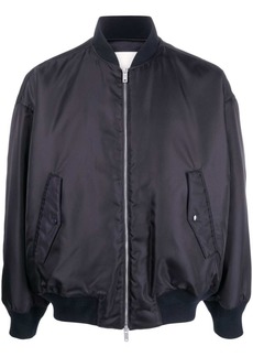 Armani zip-up satin-finish bomber jacket