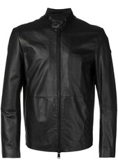 Armani zipped leather jacket
