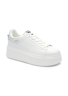 Ash Moby Studs Platform Sneaker in White/White at Nordstrom
