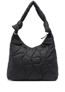 Ash asymmetric quilted-design shoulder bag