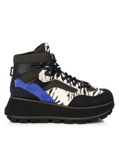 Ash Sonic Zebra-Print Calf Hair Hiking Boots