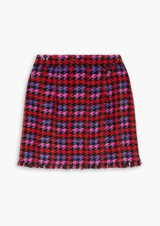 Ashish - Houndstooth sequined georgette mini skirt - Pink - L